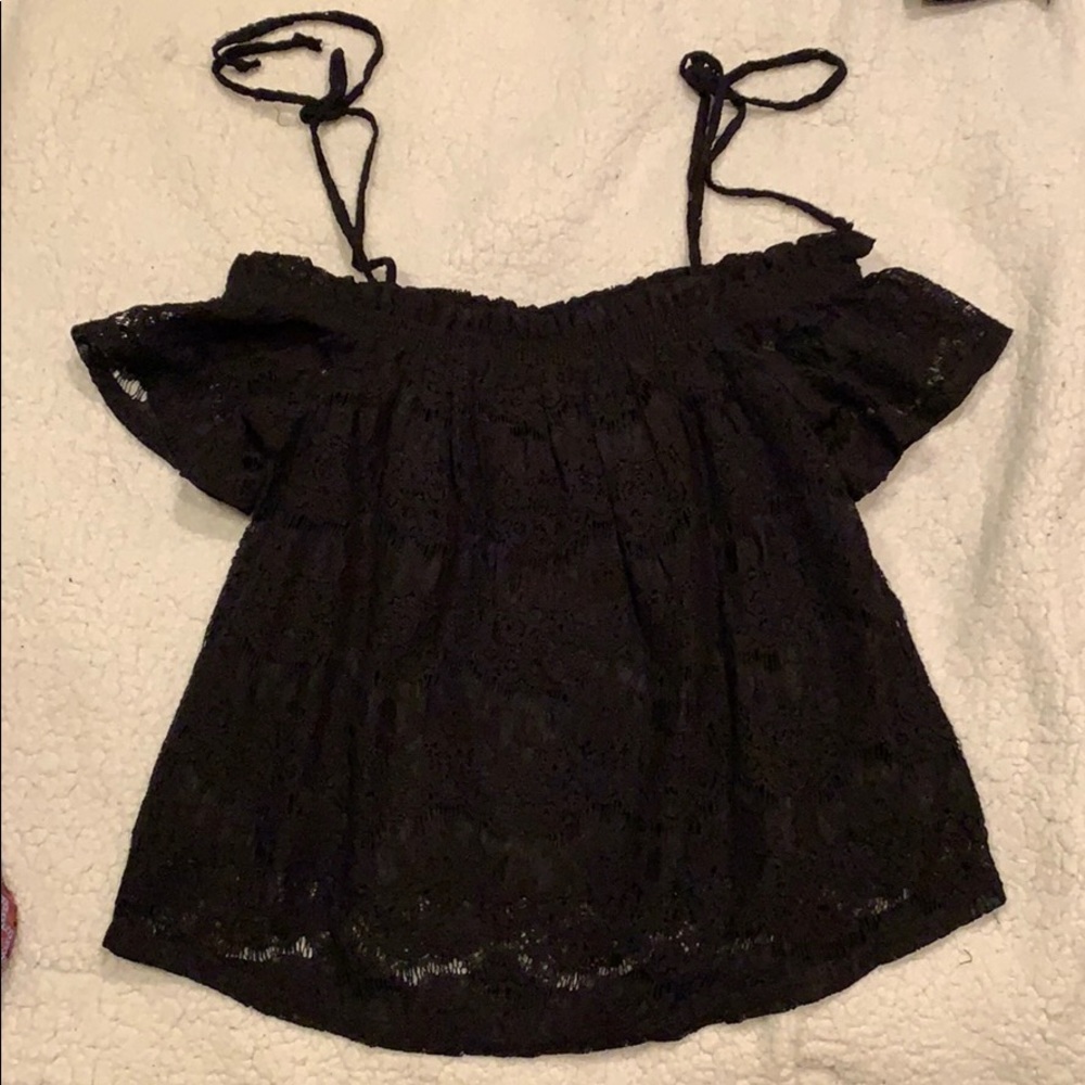 H.I.P. Black Lace Top
